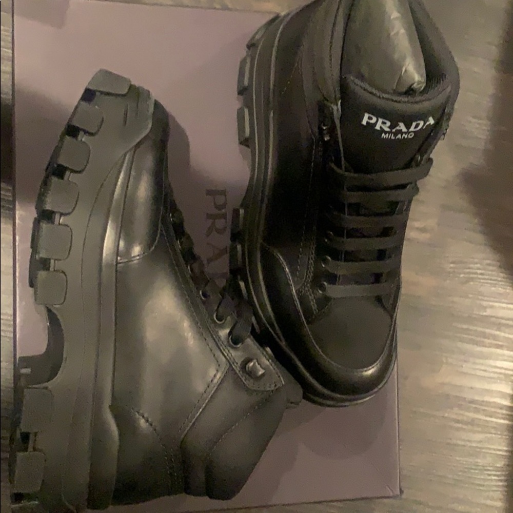 Prada chunky hiking boots